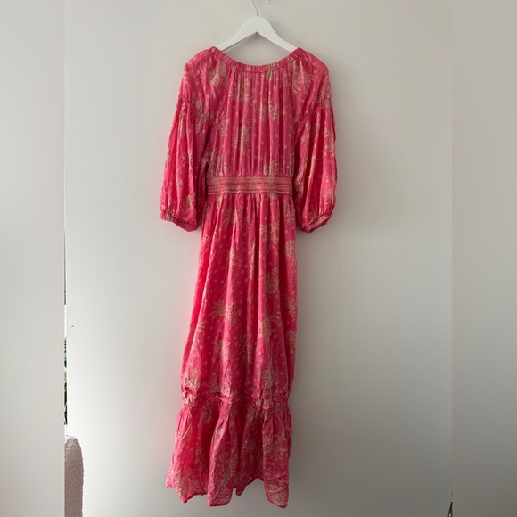 FREE PEOPLE Golden Hour Pink Maxi Dress M - Picture 7 of 8